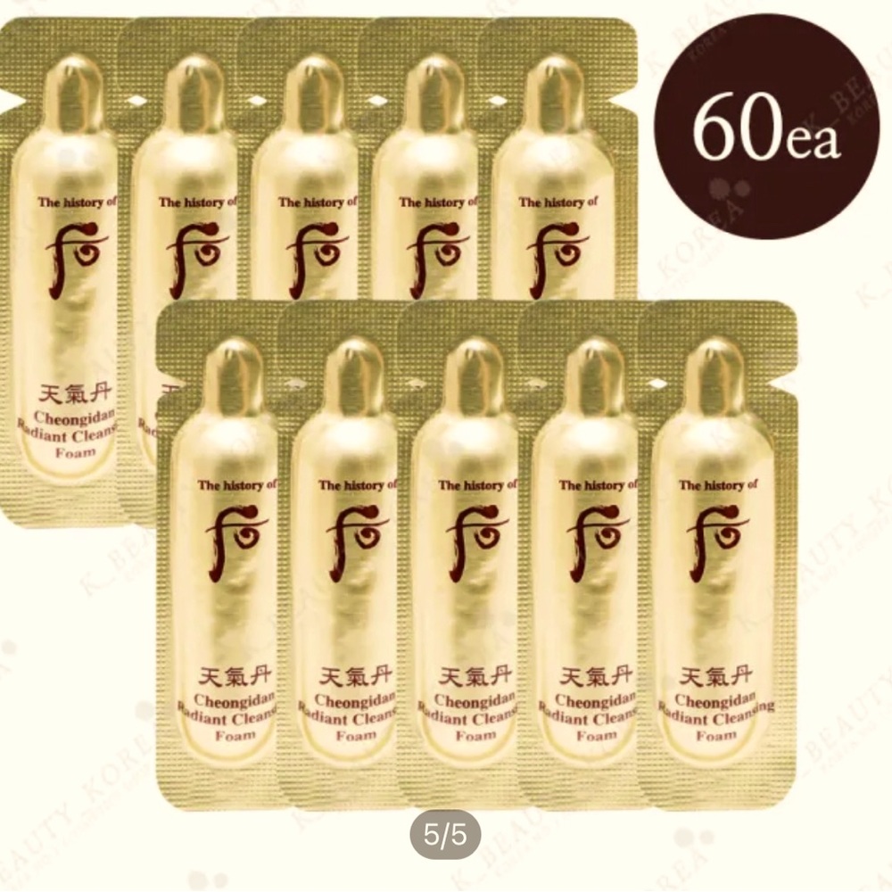 The history of Whoo Cheongidan Radiant Cleansing Foam - 60 PCS (Sample)